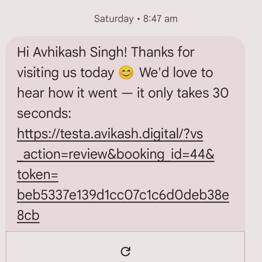Review request SMS